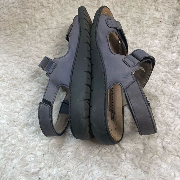 Mephisto Mobils leather gray straps sandals hook and loop Velcro straps EUR SZ40 - Picture 4 of 8